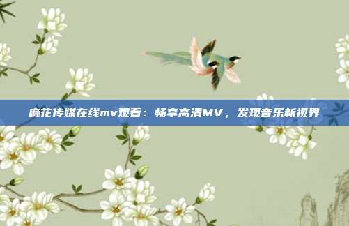 麻花传媒在线mv观看：畅享高清MV，发现音乐新视界